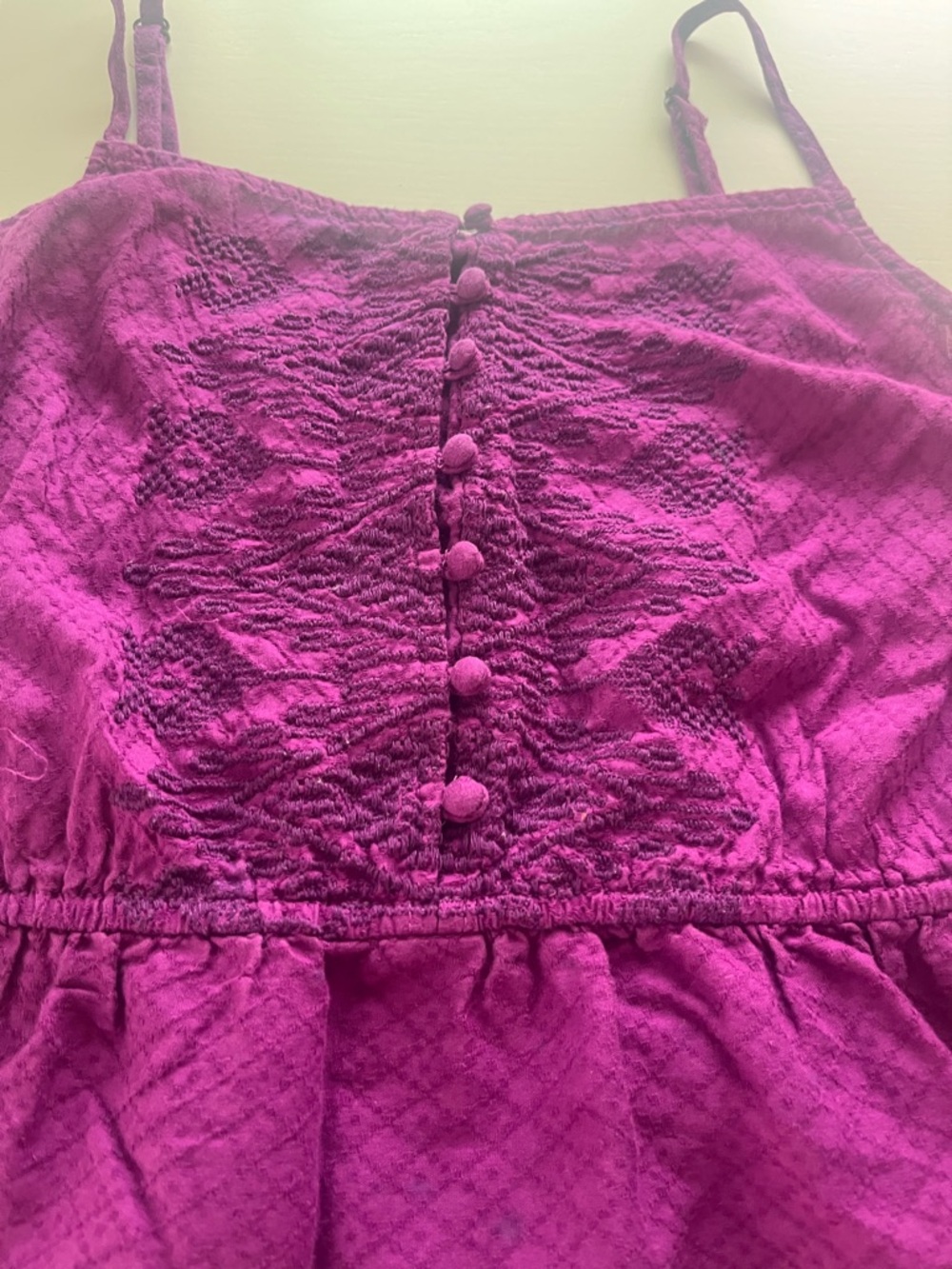 Fuchsia Sleeveless Button-Front